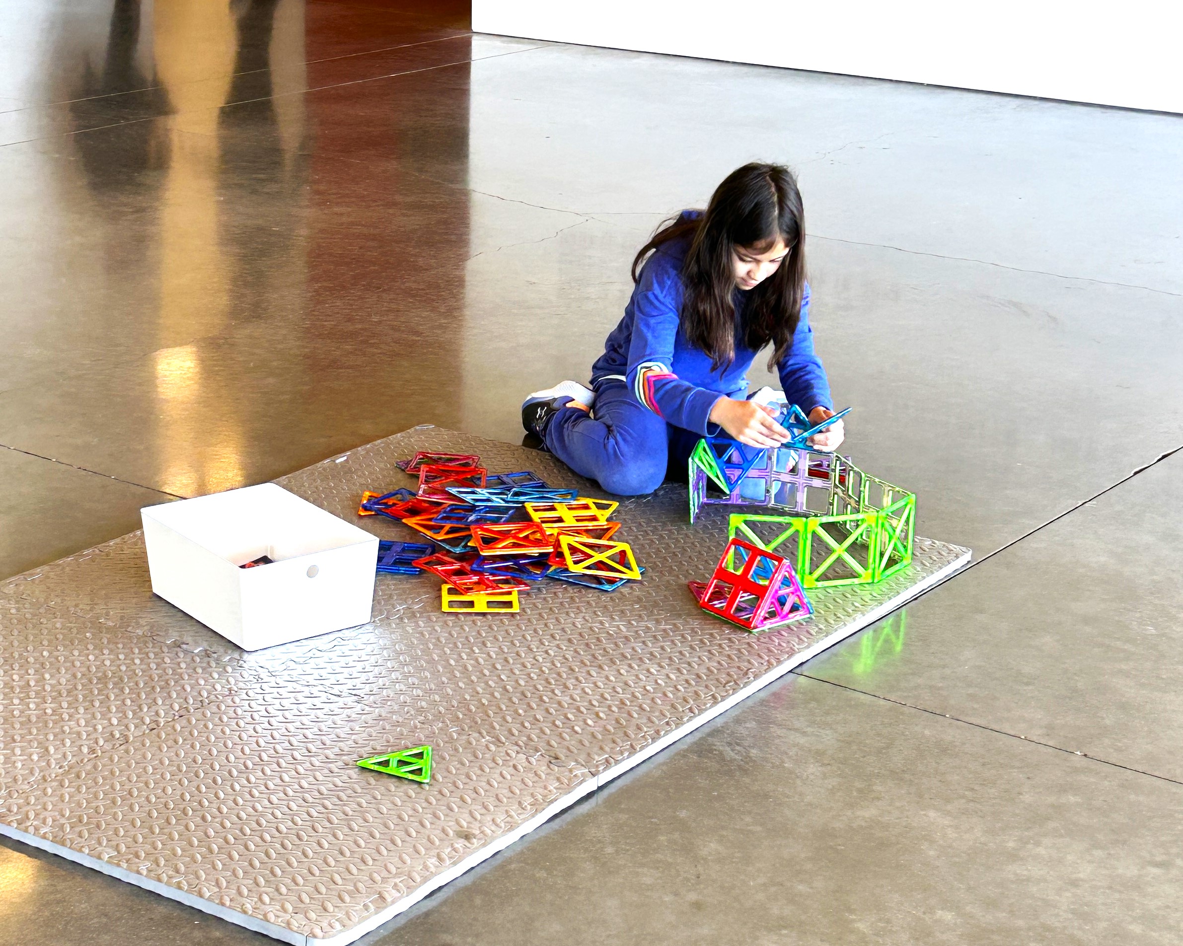 Young Girl in the Creativity Space at the Museum